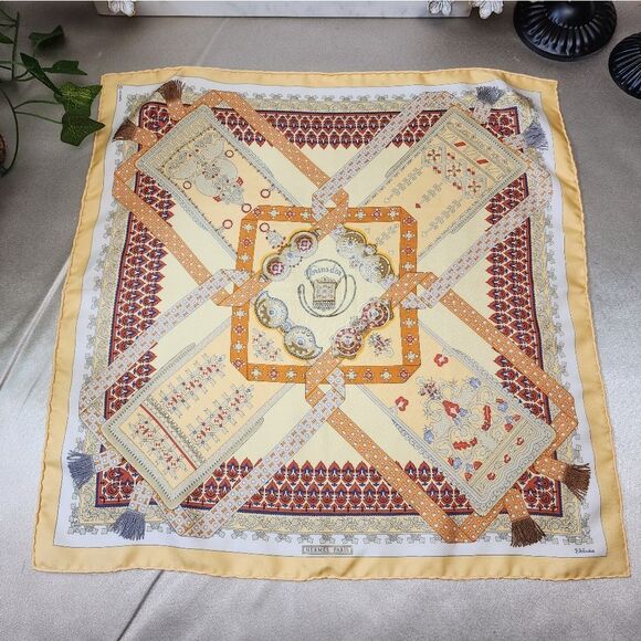 Hermès BRINS D'OR Scarf designed by Julia Abadie SILK PRISTINE CONDITION - Picture 5 of 10